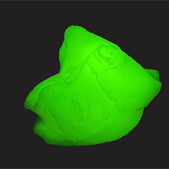 Custard Art Glass Cullet Glowing Layered Uranium Slag Glass #5GX110‎